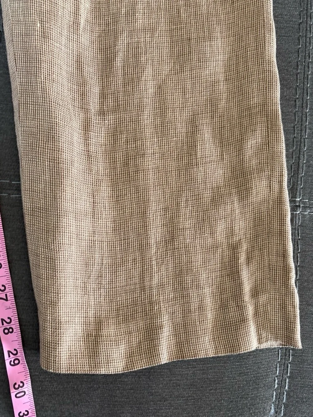 lauren ralph lauren slim man’s tan 100% linen pants. 38/30